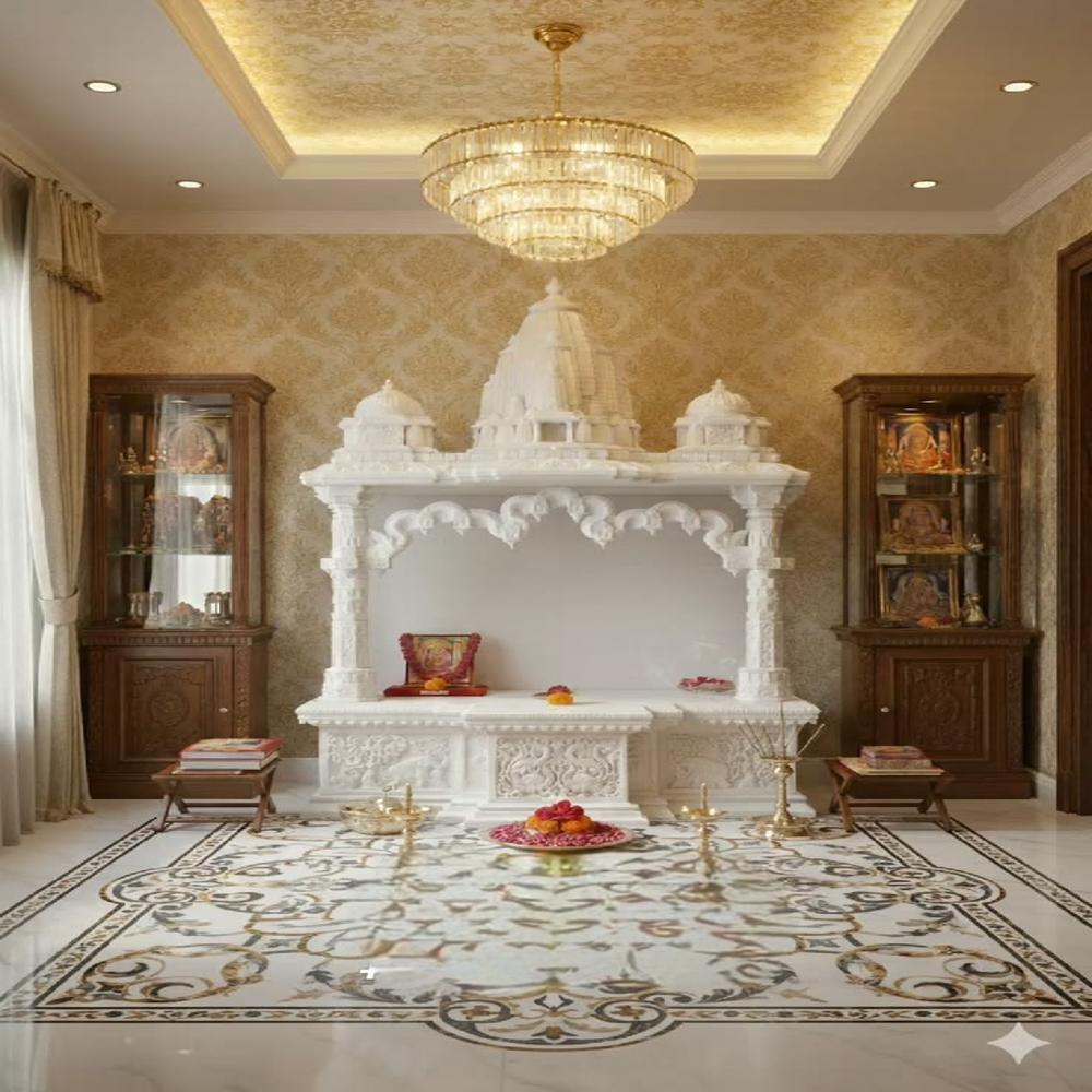 White marble home temple