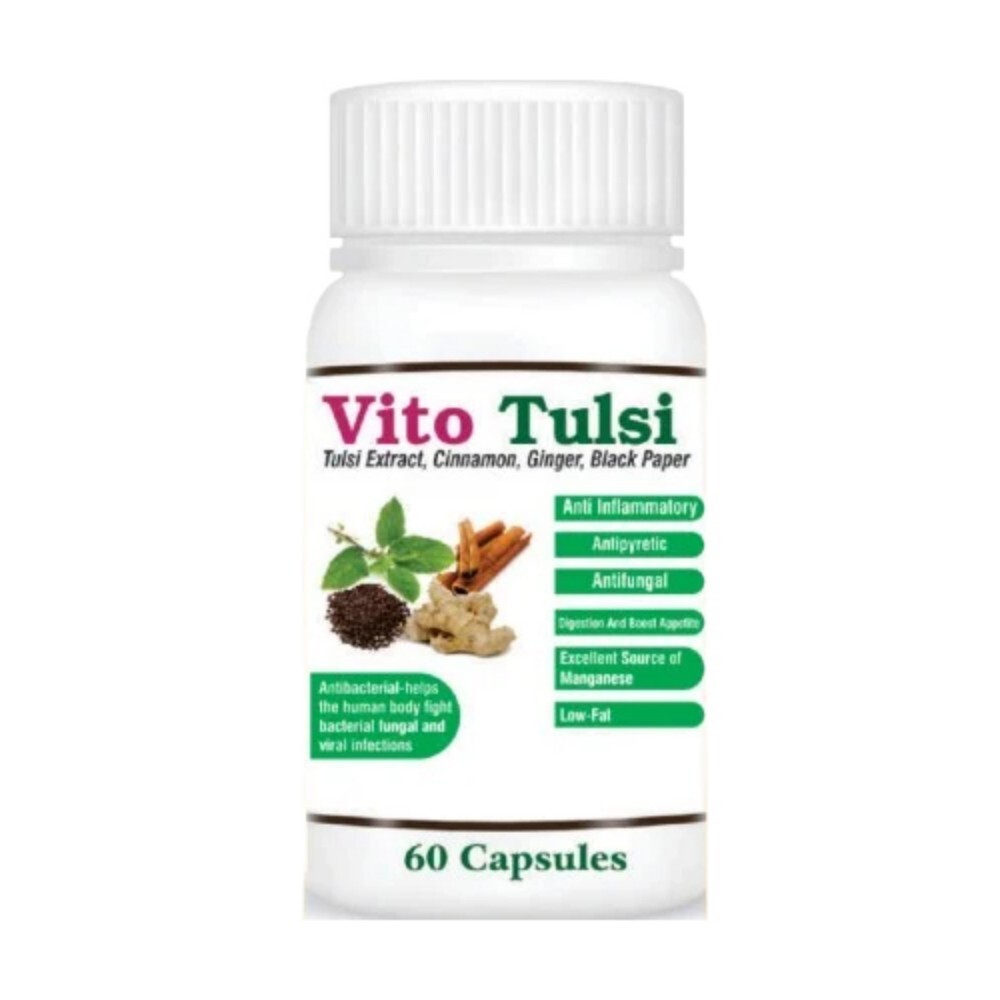 Vito Tulsi Capsule - Best Before: 24 Months From Manufacturing Date