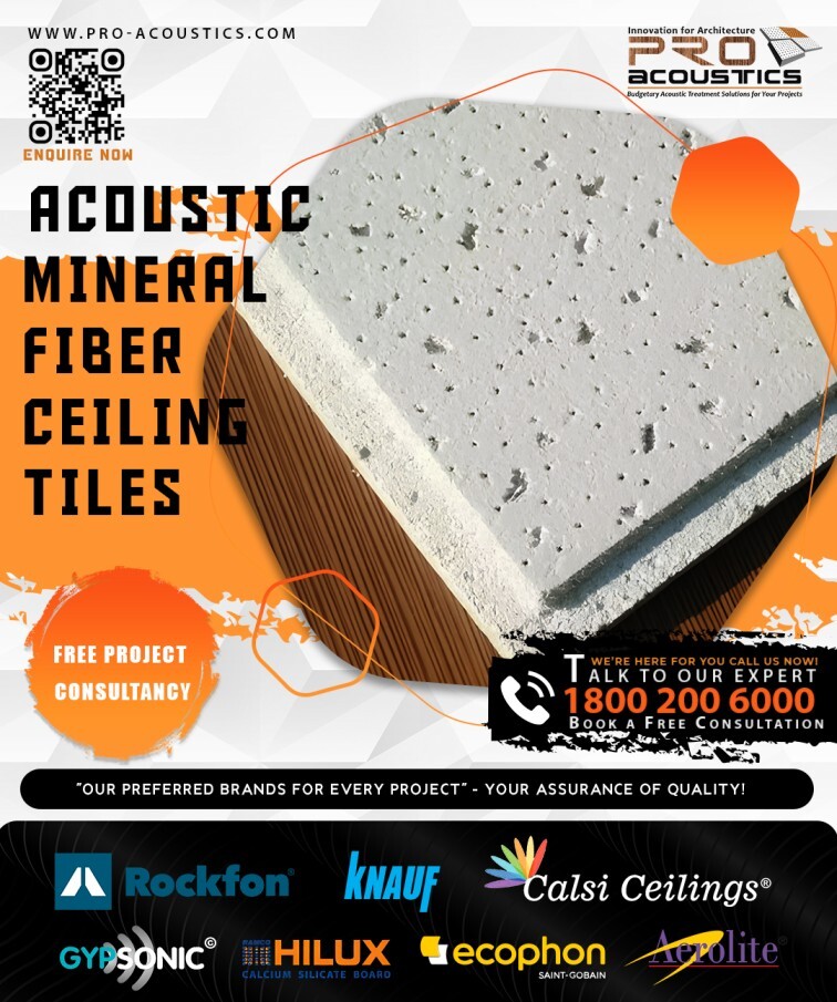 Auditorium Pinhole Mineral Fiber Ceiling Tiles
