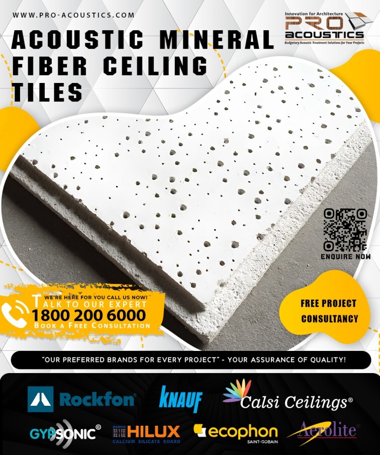 Auditorium Pinhole Mineral Fiber Ceiling Tiles