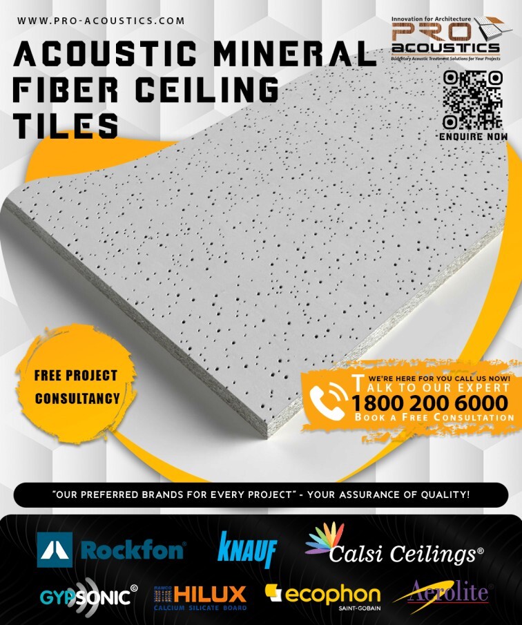 Auditorium Pinhole Mineral Fiber Ceiling Tiles