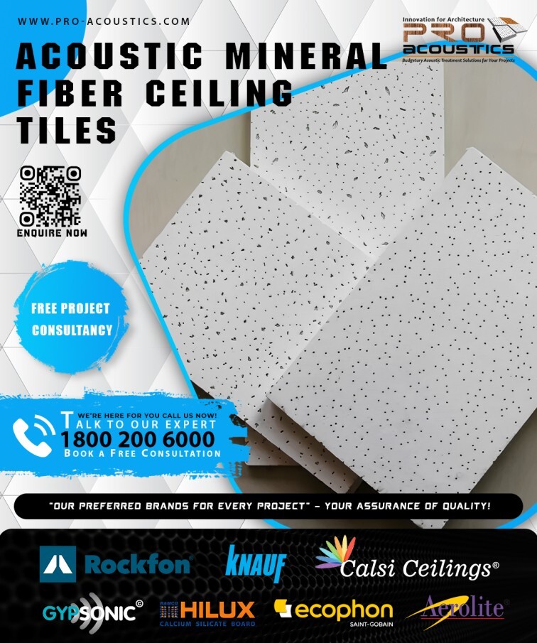 Auditorium Pinhole Mineral Fiber Ceiling Tiles