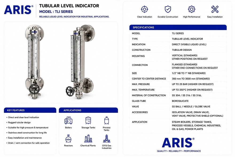 Magnetic Level Gauge - Accuracy: 10 Mm