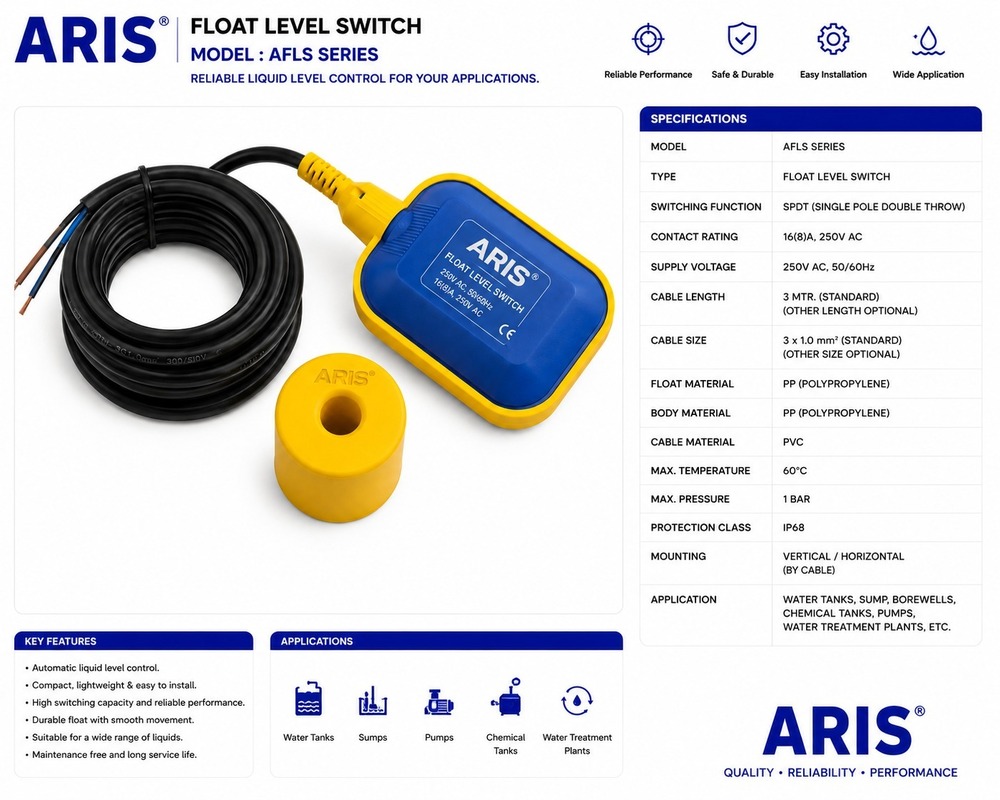 Float Level Switch - Color: Yellow