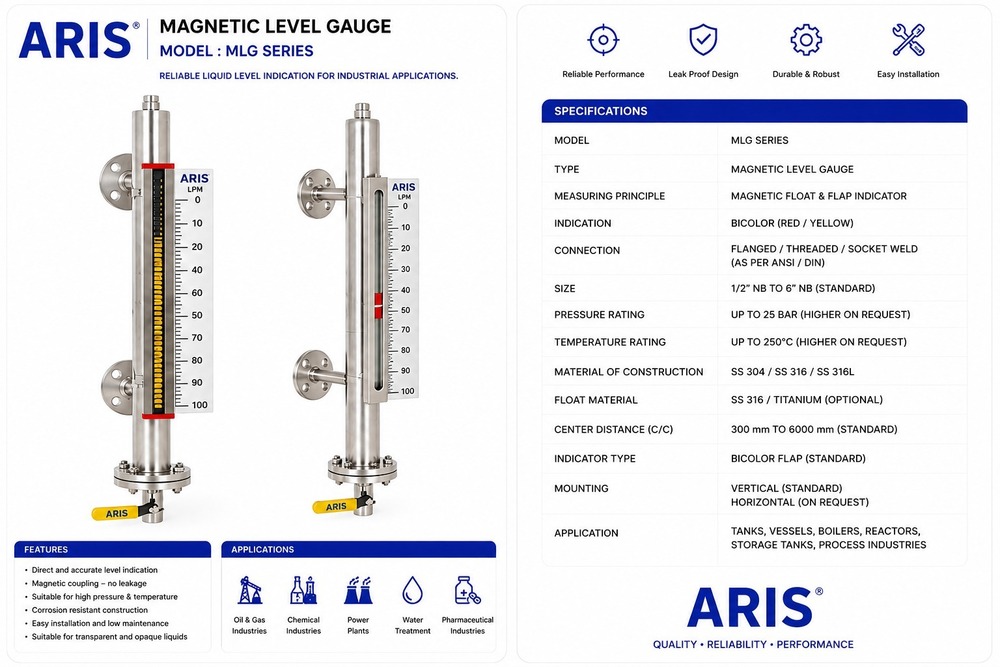 Magnetic Level Gauge - Accuracy: 10 Mm