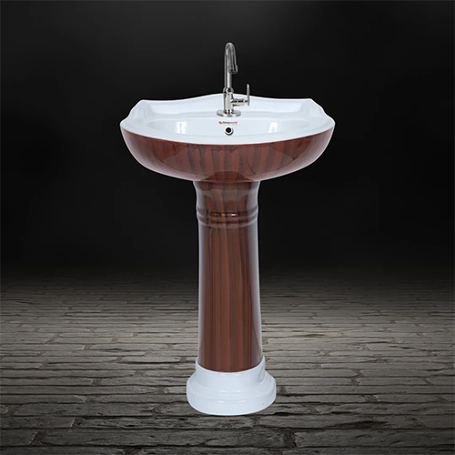 Stepware 510 Stargold Vitrosa Pedestal Wash Basin - Feature: Anti-Bacterial