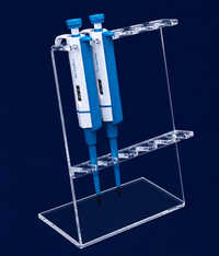 Acrylic Pipet Stand - Clear Polished Acrylic, 230x110x210 Mm, Holds 6 Pipettes | Chemical Resistant, Freestanding, Polished Edges
