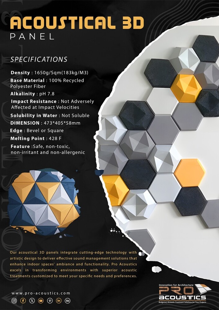 3D Acoustical Panel