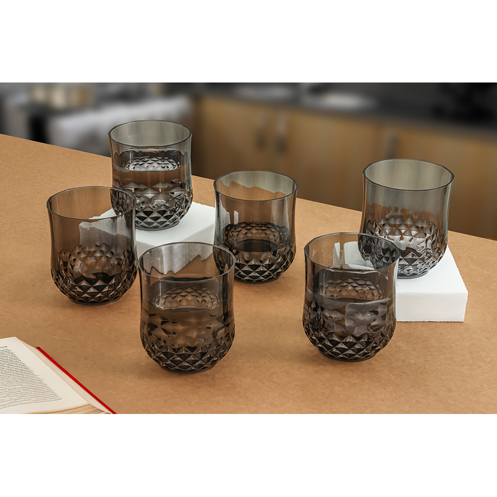 Black Designer Water Glass