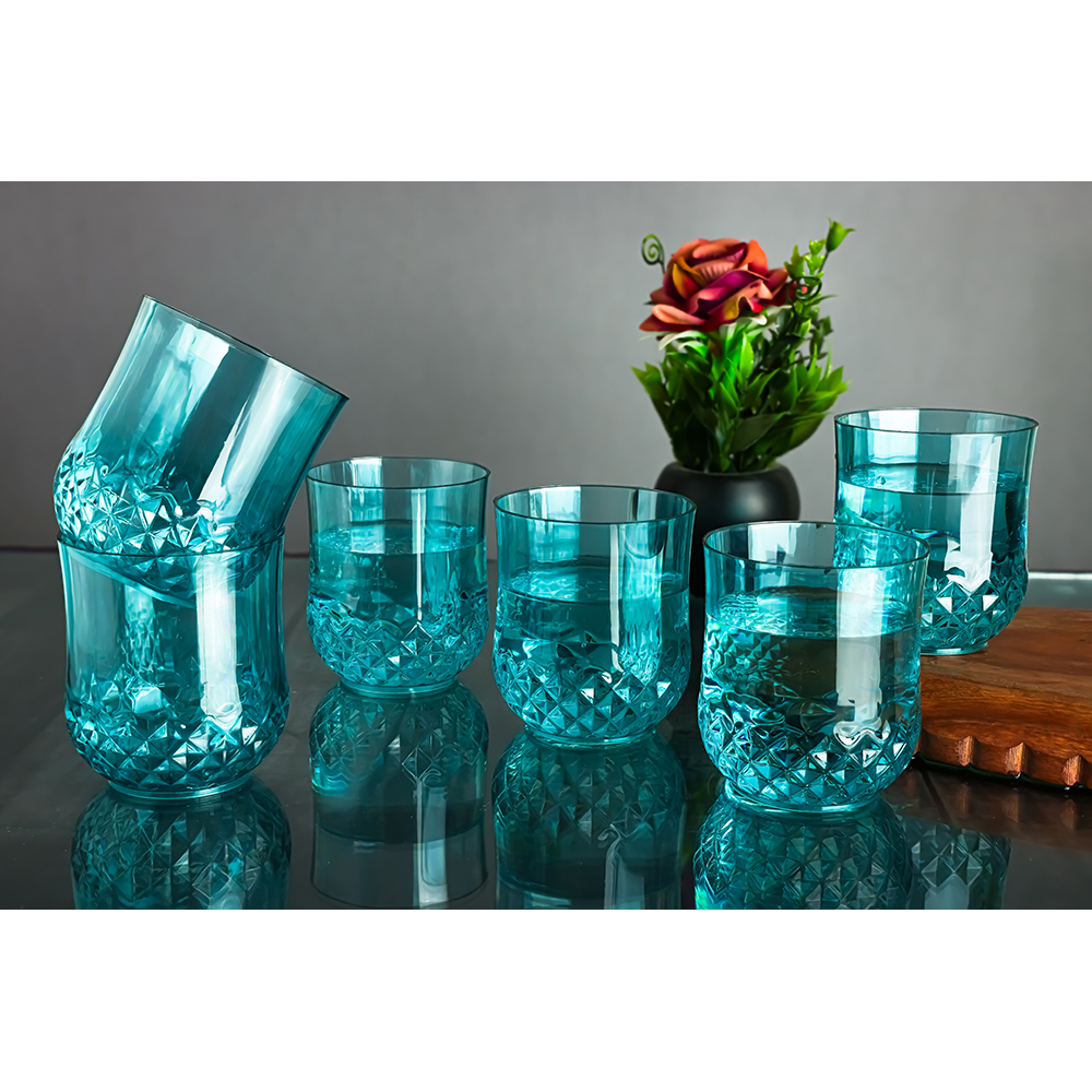Blue Designer Water Glass
