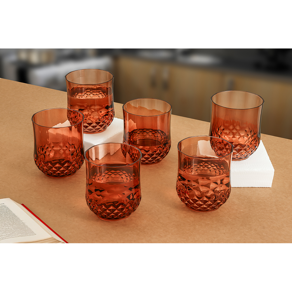 Brown Designer Water Glass