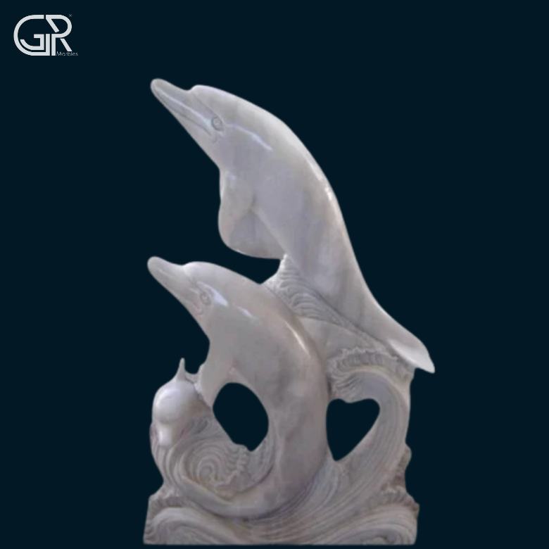 Modern Art Marble - Makrana White Marble, Above 2100 Mm, White | Handcrafted Abstract Art, Polished, Free Standing, Indoor