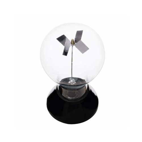 Crooke's Meter - Borosilicate Glass Bulb 80mm, Black White Vanes 35mm, Analog Radiometer