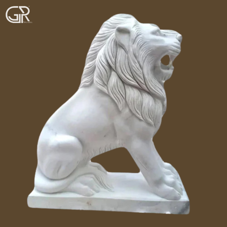 Marble Lion Sculpture