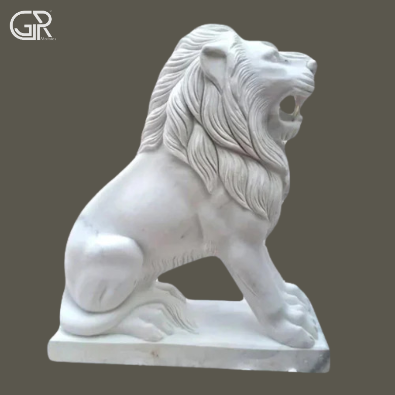 Marble Lion Sculpture