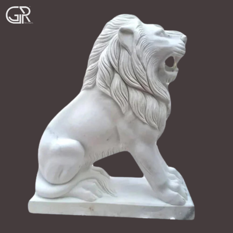 Marble Lion Sculpture