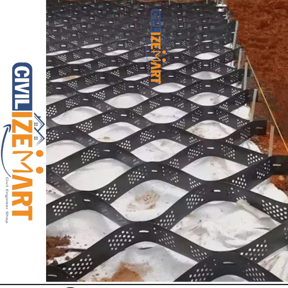 Geocell For Driveway - Hdpe, Custom Sizes, Black | 1.1-1.5mm Thickness, Uv Resistant, Ultrasonic Welded
