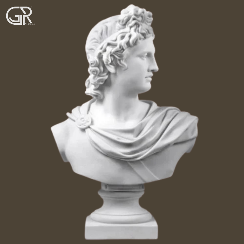 White marble human sculpture