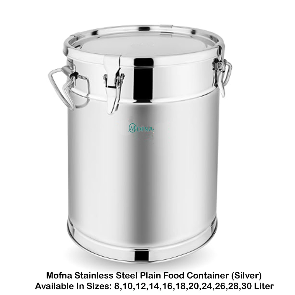 Mofna Stainless Steel Food Storage Drum 8 kg