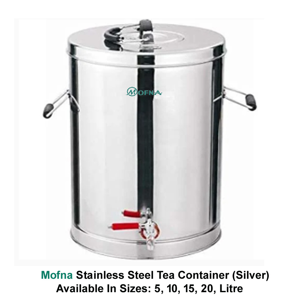 Mofna Stainless Steel Tea Container, 5 Liter