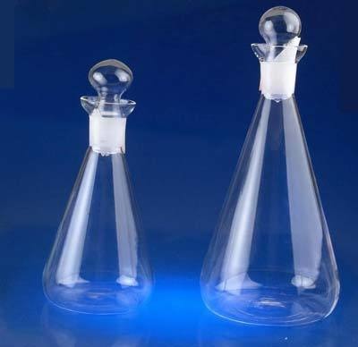 Iodine Flask - 250 ml, 500 ml, 1000 ml | High-Quality Glass, Built-In Funnel for Easy Pouring