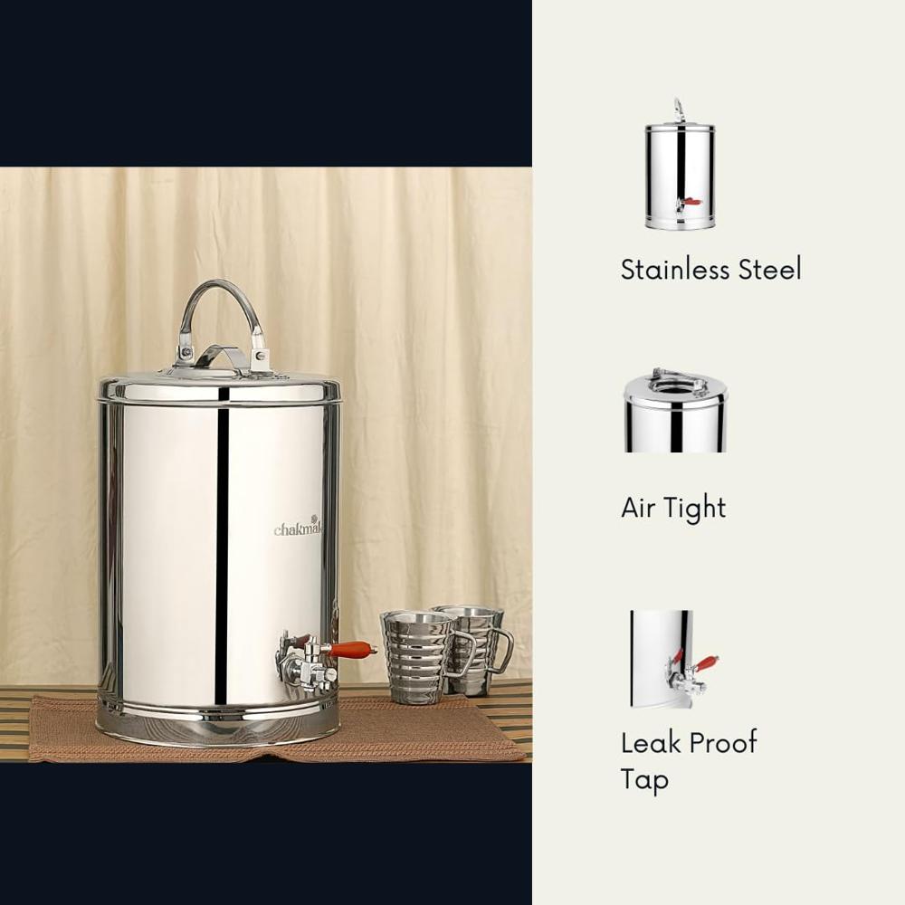Mofna Stainless Steel Tea Container, 20 Liter Liter