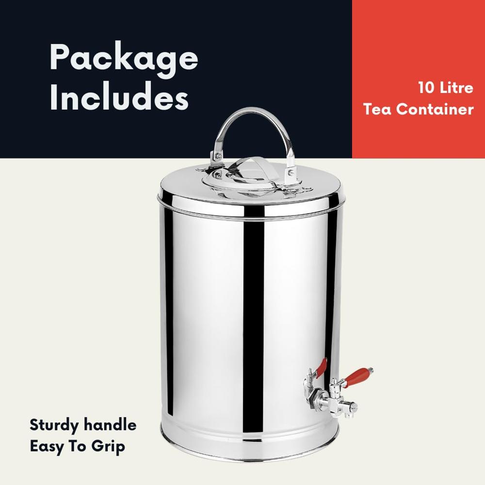 Mofna Stainless Steel Tea Container, 20 Liter Liter