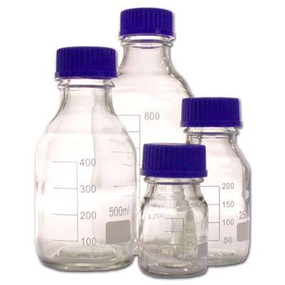 Reagent Bottles - Glass, 45mm to 120mm Sizes | Scratch and Leak Proof, High Capacity, High Durability, Transparent Design