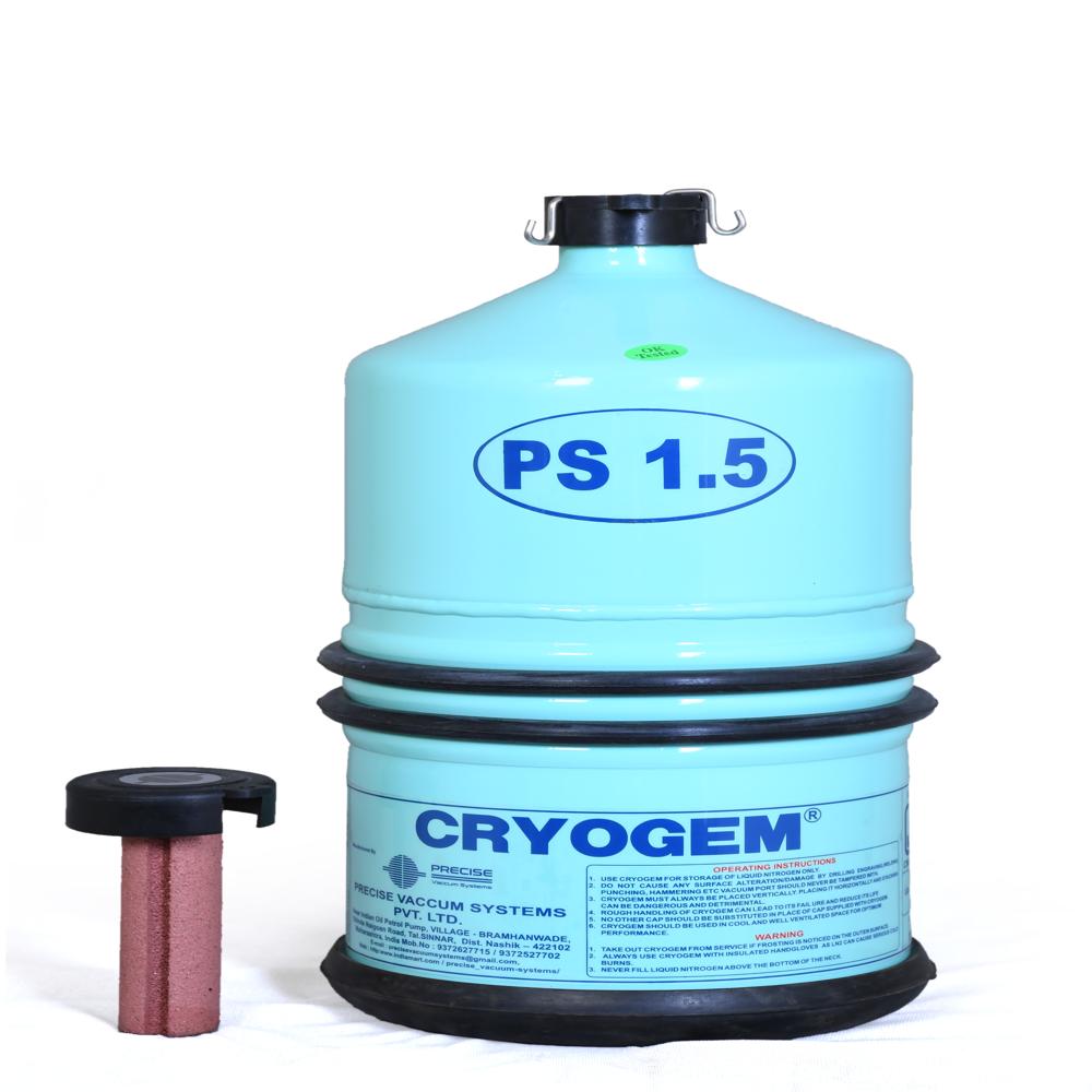 Precise (PS-1.5) Liquid Nitrogen Container, Lightweight Cryogenic Dewar with Good Holding Time