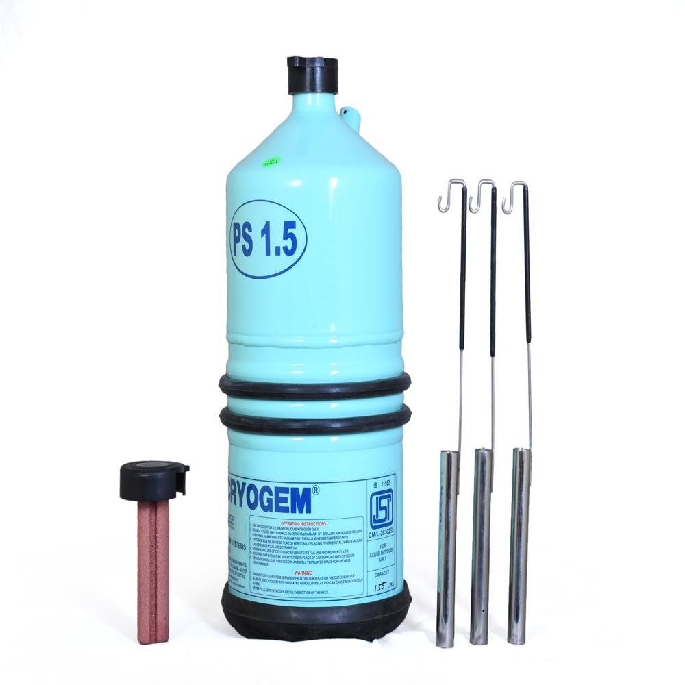 Precise (PS-1.5) Liquid Nitrogen Container, Lightweight Cryogenic Dewar with Good Holding Time