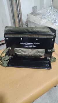Clansman Radio Battery Carrying Harness - Heavy-duty Canvas Webbing, Universal Fit, Olive Drab Green | Quick-release Buckles, Padded Shoulder Straps, Weather-resistant