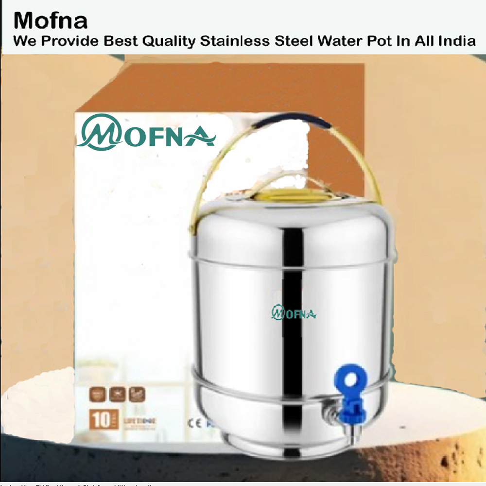 Mofna Stainless Steel Water Pot, 25 Liter