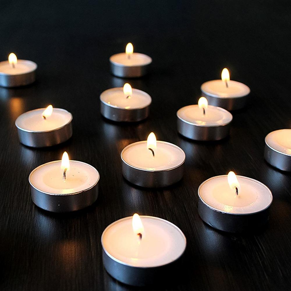 Tealight Candles Set, Smokeless Candles, Diwali (50 Pcs Set) - Color: Mix