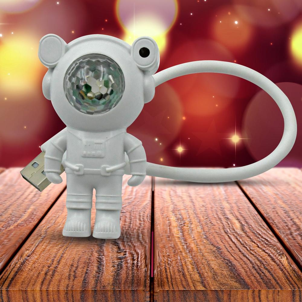 USB Intelligent Voice Projector Astro Night Light Projector, Galaxy Light Star Projector, Cartoon Light, LED Light, Desk Lamp, Mini Night Light, Cartoon Reading Lamp, USB Port for Kids Room Adults Bedroom Party Gaming Room