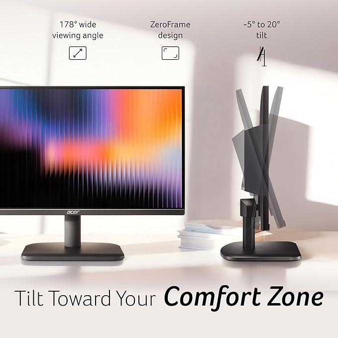 acer EK220Q J0 21.5 Inch Full HD VA Panel Monitor | 120Hz Refresh | 