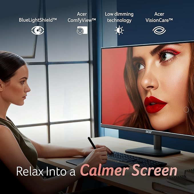 acer EK220Q J0 21.5 Inch Full HD VA Panel Monitor | 120Hz Refresh | 
