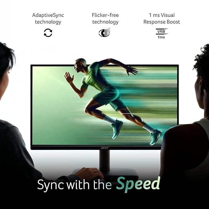 acer EK220Q J0 21.5 Inch Full HD VA Panel Monitor | 120Hz Refresh | 