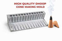 24-pcs Dhoop Making Mold - Polished Aluminium, Silver, 24-cavity Tray, Easy-release, Integrated Handle