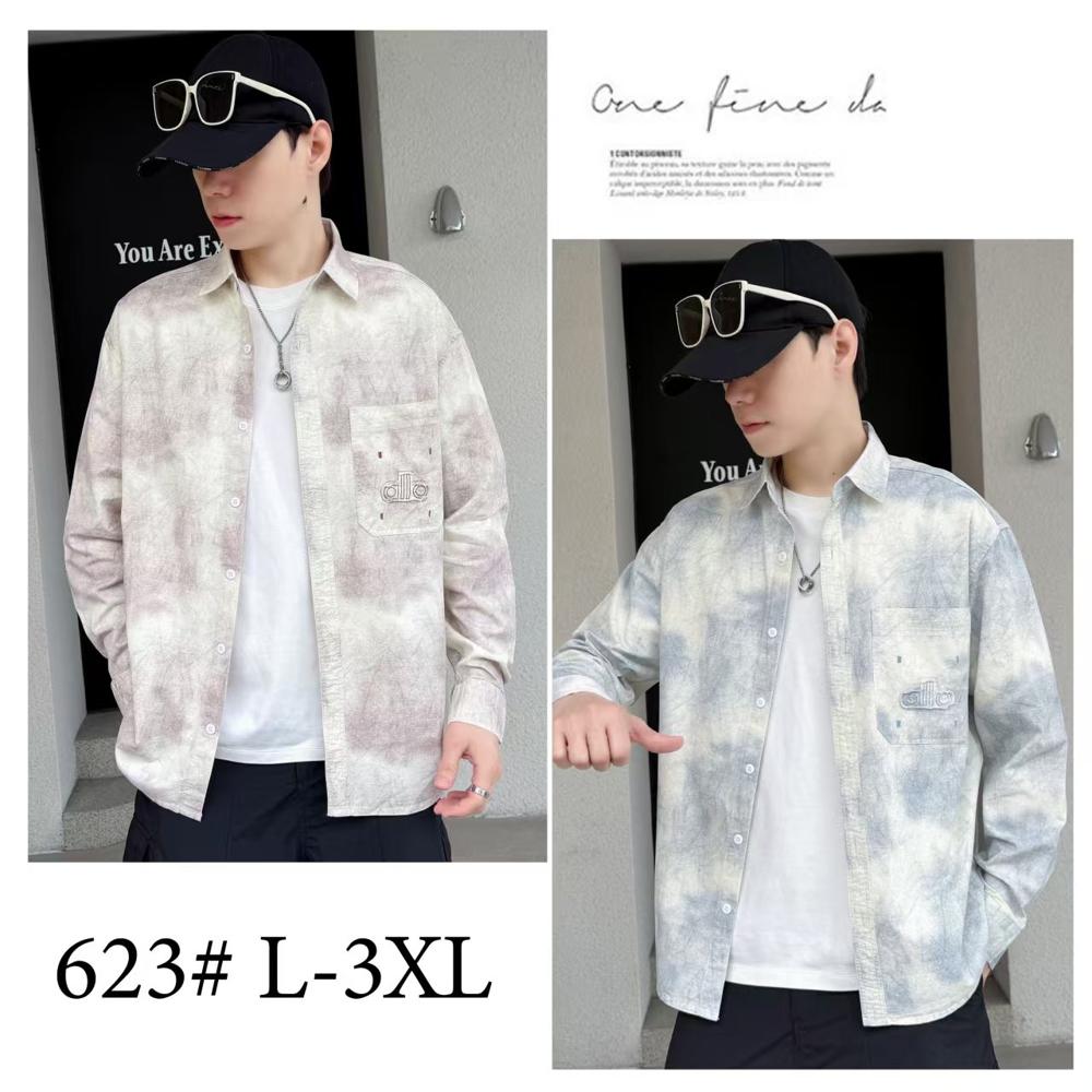 Mens Full Sleeves Chinese Shirt - Color: Many