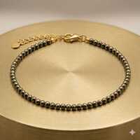 Raw Pyrite Anklet - Diameter: Adjustable