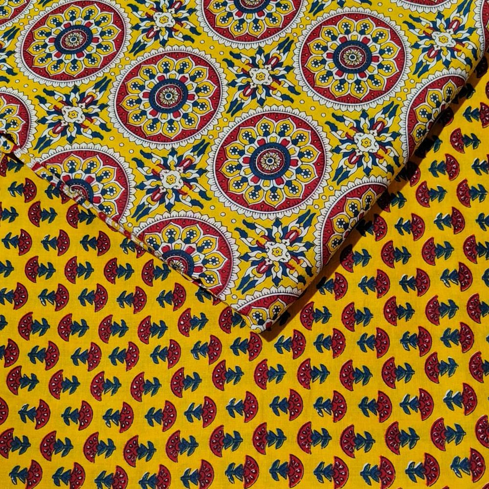 Printed Cotton Fabric - Color: Multicolour