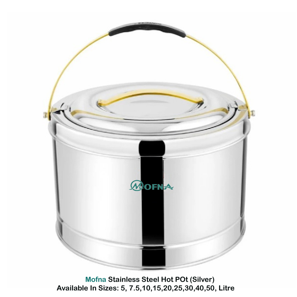 Mofna Stainless Steel Hot Pot, 15 Liter