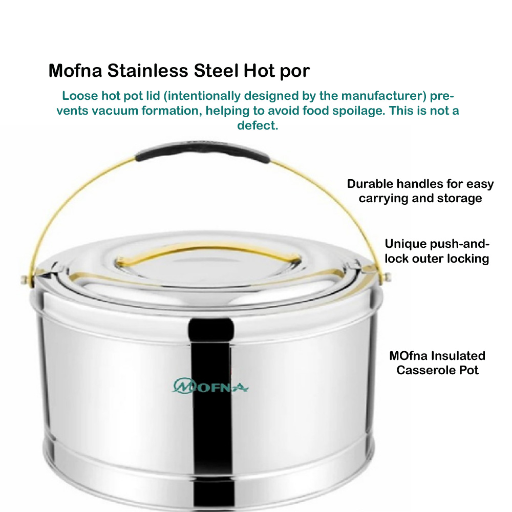 Mofna Stainless Steel Hot Pot, 15 Liter