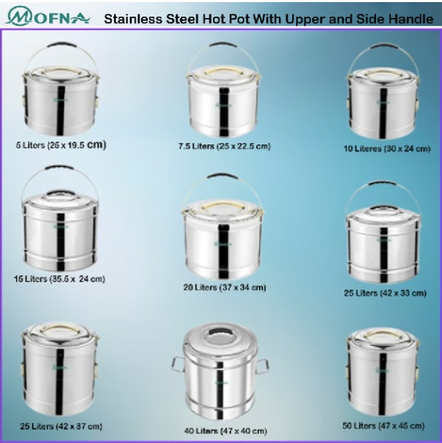 Mofna Stainless Steel Hot Pot, 15 Liter