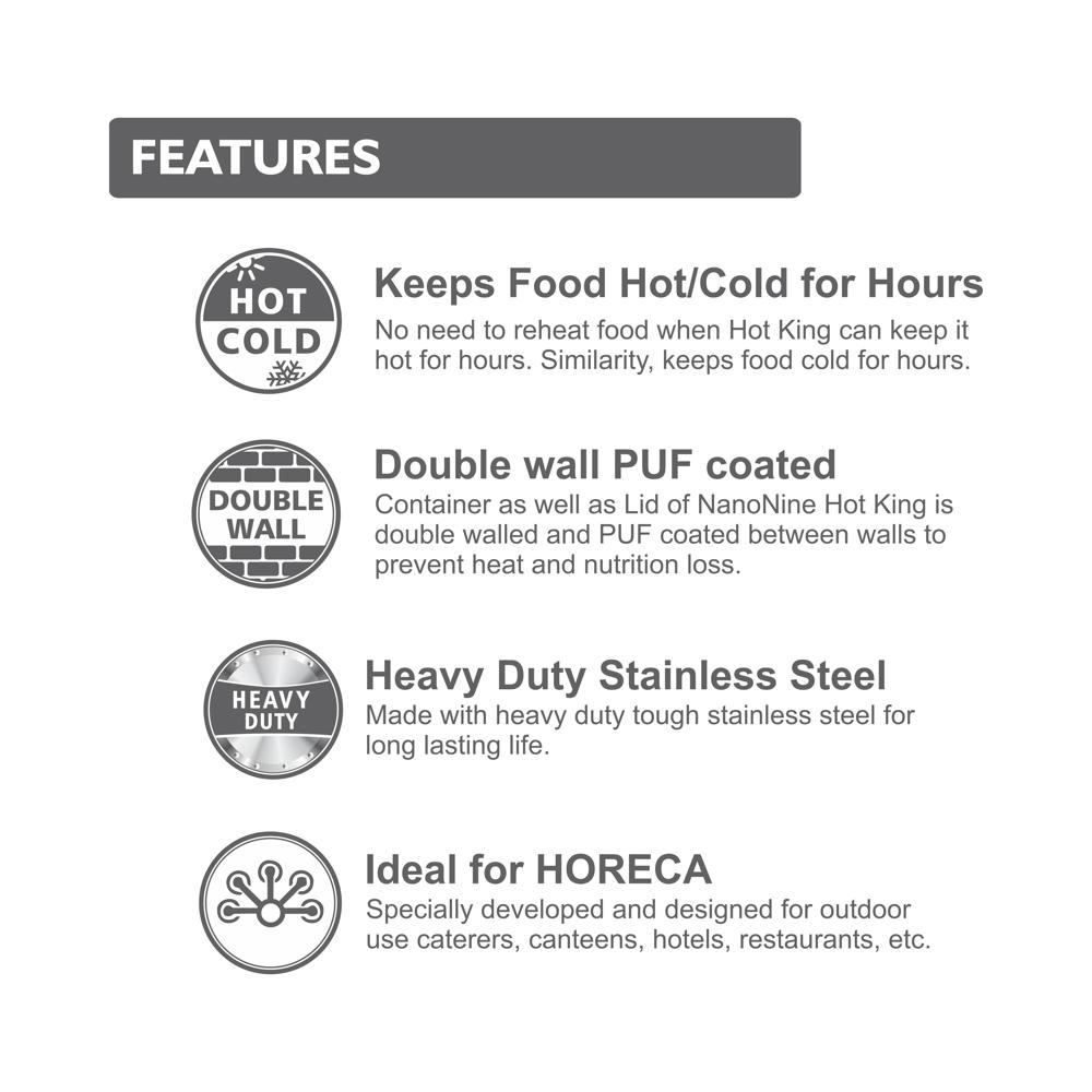 Mofna Stainless Steel Hot Pot, 15 Liter
