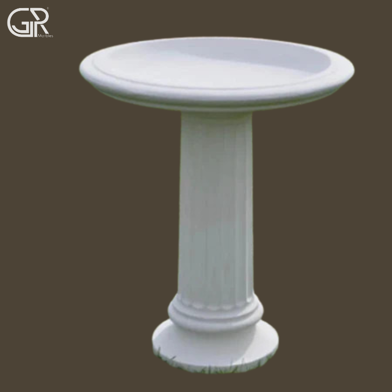 Decorative Marble Birdbath