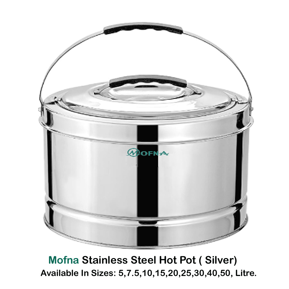 Mofna Stainless Steel Hot Pot, 7.5 Liter