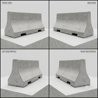 Crash Tested Precast Road Barrier - Dimension (l*w*h): 3000 Mm X 600 Mm X 900 Mm
