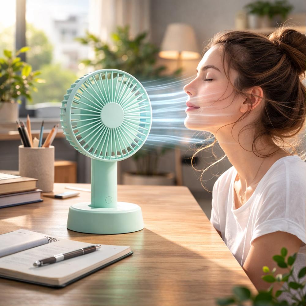 Portable Handheld Fan (Battery Include) - Color: Mix