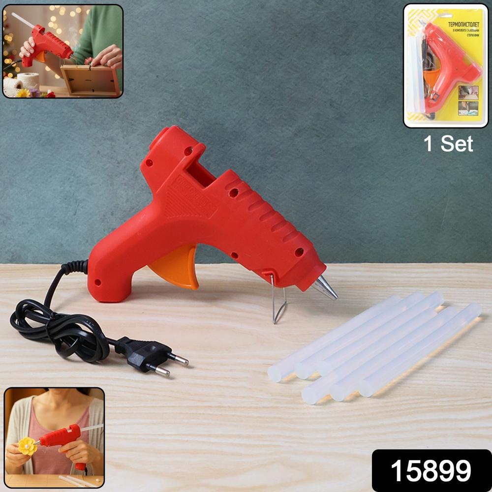 Premium 20W Hot Melt Glue G-Un With 6 Transparent Glue Sticks Set - Color: Mix
